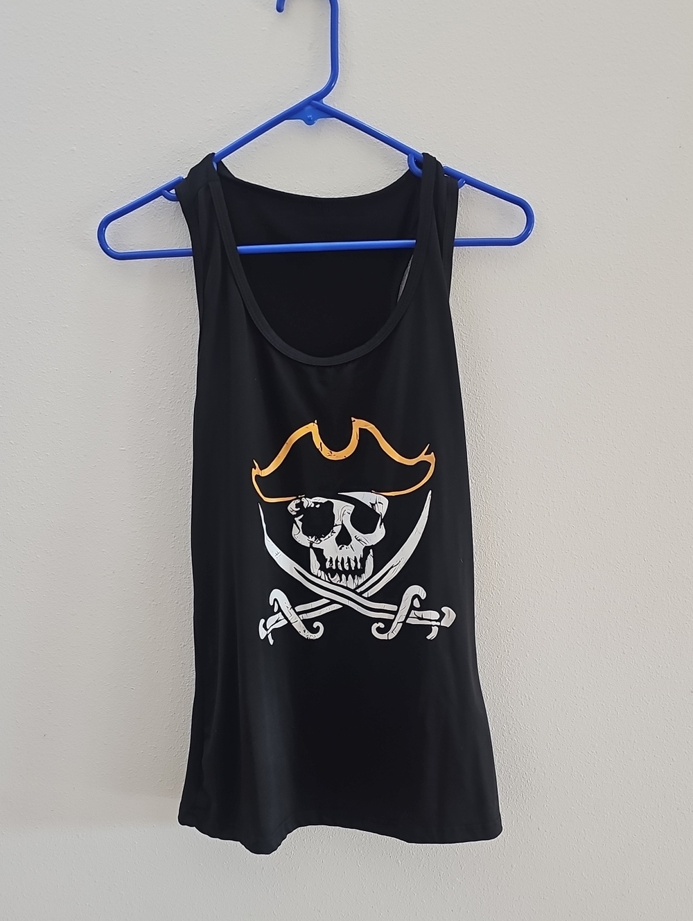 Kids Black Pirate Skull Swim Tank Top